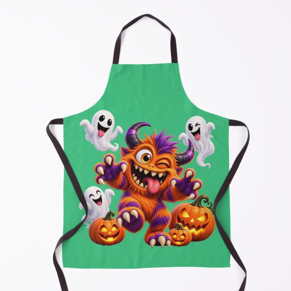 Item preview, Cute Halloween Monster Ghosts and Pumpkins designed and sold by ArtSpark Studio.