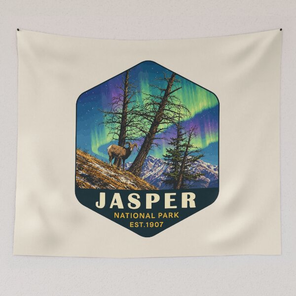 Item preview, Jasper National Park Canada – Vintage Retro Mountain Adventure designed and sold by Gideon Emmerich.