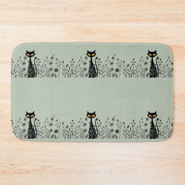Item preview, Spooky-cool Cat in flower garden - Garden treasure designed and sold by 247DesignStudio.