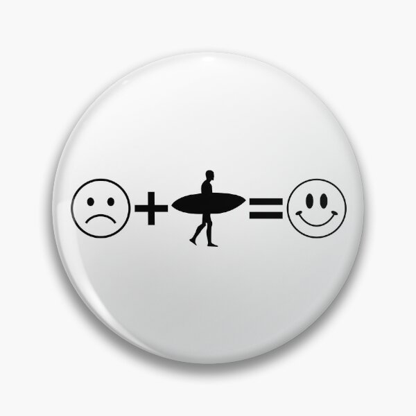 Item preview, Sad Face Plus Surfboard Equals Happy Face Funny Surfer Equation designed and sold by Vision Crafted.