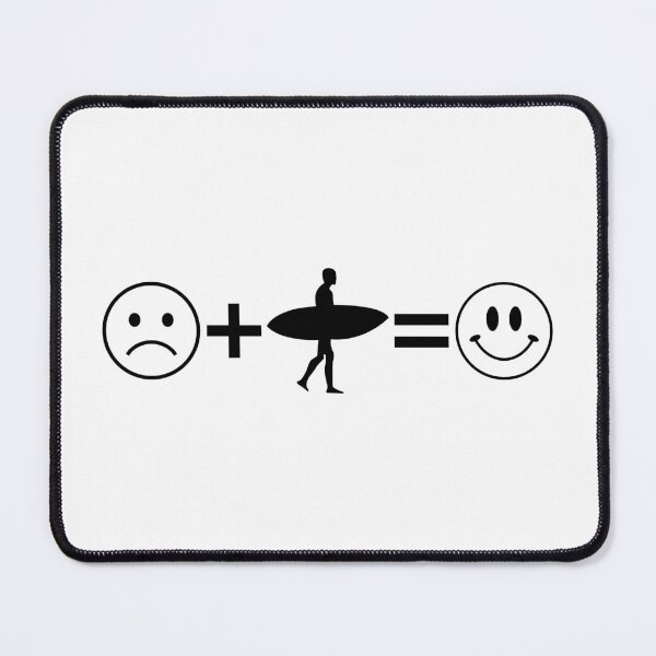 Item preview, Sad Face Plus Surfboard Equals Happy Face Funny Surfer Equation designed and sold by Vision Crafted.
