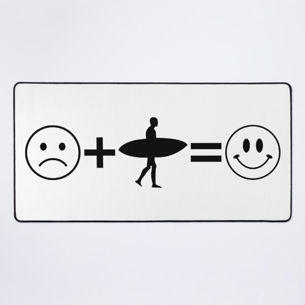 Item preview, Sad Face Plus Surfboard Equals Happy Face Funny Surfer Equation designed and sold by Vision Crafted.