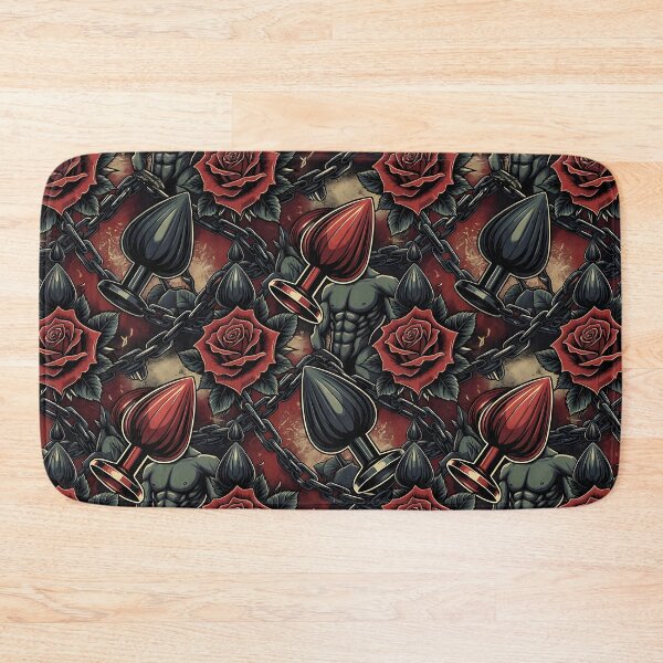 Item preview, Gothic Rose and Mace Dark Romance Pattern – Tattoo Style designed and sold by ZhivanCrimson.