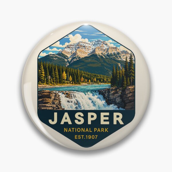 Item preview, Jasper National Park Canada – Vintage Retro Mountain Adventure designed and sold by Gideon Emmerich.