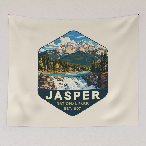 Item preview, Jasper National Park Canada – Vintage Retro Mountain Adventure designed and sold by Gideon Emmerich.