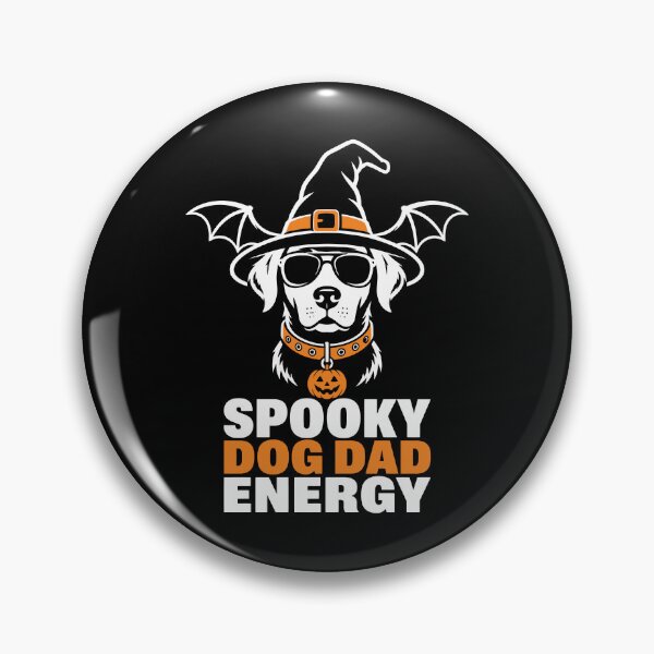 Item preview, Spooky Dog Dad Energy Funny Halloween Golden Retriever Witch Hat tee designed and sold by HaweeWear.