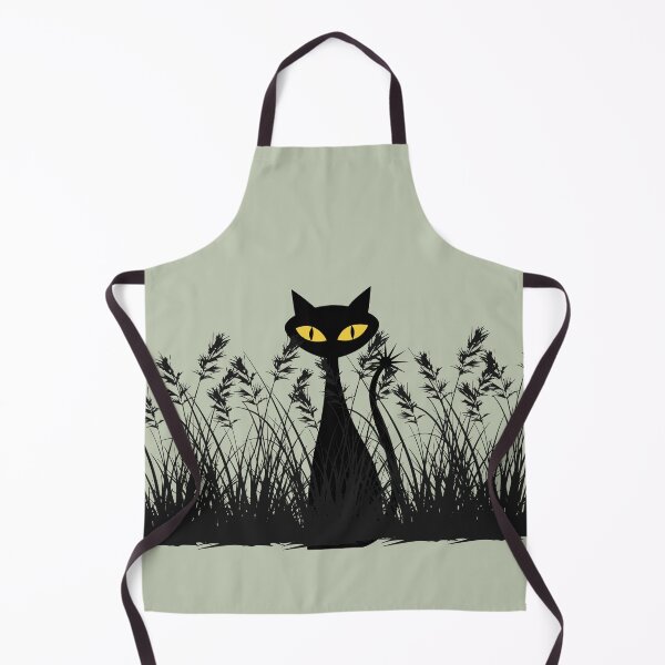 Item preview, Spooky-cool Cat hiding I grass - Garden treasure designed and sold by 247DesignStudio.