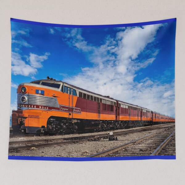 Item preview, MILW FM Erie-built leading the Olympian Hiawatha 1947 designed and sold by Trains-and-Rail.