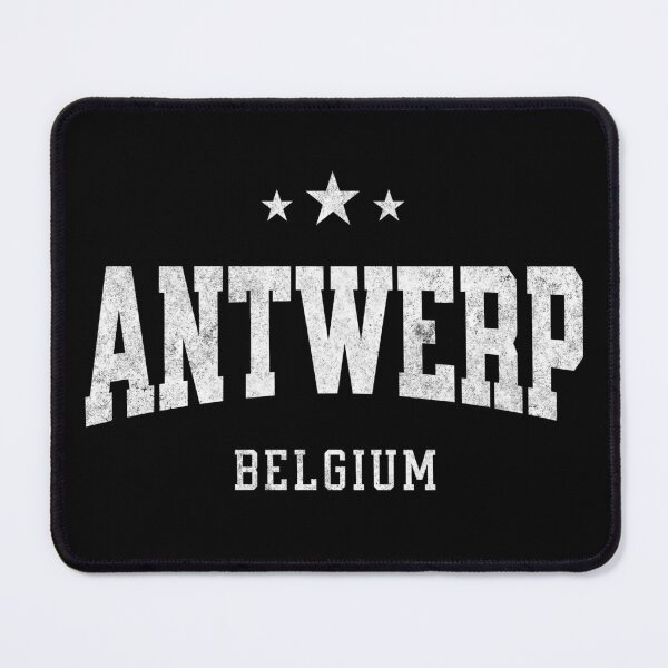 Item preview, Antwerp Belgium Vintage Varsity Distressed Retro College Travel Design designed and sold by NiceTeeClub.