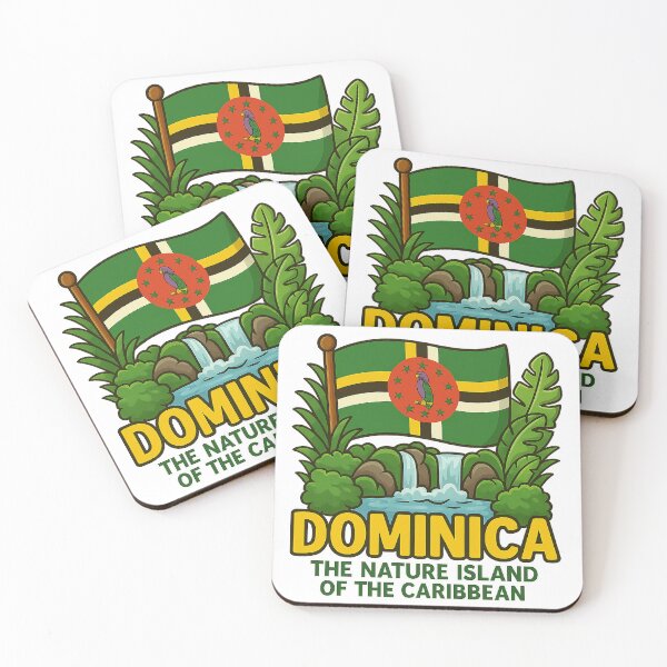 Item preview, Dominica Nature Island Flag and Waterfall designed and sold by ZooMER1.