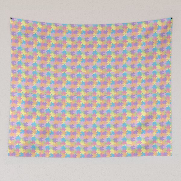 Item preview, Pastel Jigsaw Puzzle Seamless Pattern – Colorful Cute Puzzle Piece Background designed and sold by Kruti Collection.