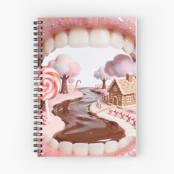 Item preview, Surreal Candyland Inside Mouth Gingerbread House Sweet Lip Art designed and sold by OksArtStudio.