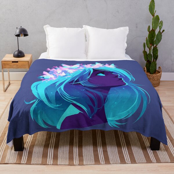 Item preview, Mystical Butterfly Woman with Cosmic Blue Hair and Pink Flowers PNG designed and sold by MythicMood.