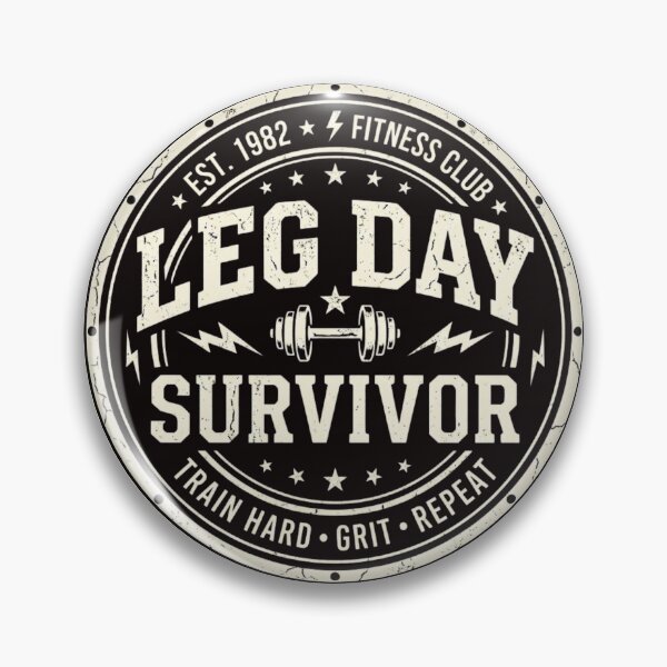Item preview, Leg Day Survivor – Funny Vintage Gym Workout Fitness Design designed and sold by RajDeals.