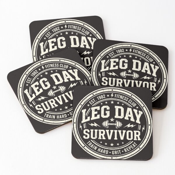 Item preview, Leg Day Survivor – Funny Vintage Gym Workout Fitness Design designed and sold by RajDeals.