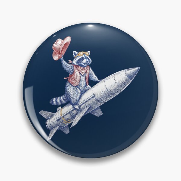 Item preview, Cowboy Raccoon Riding a Rocket designed and sold by StellarBees.