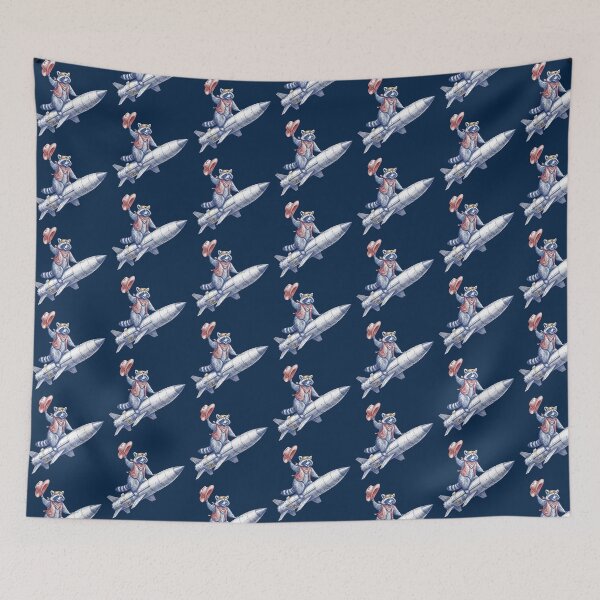 Item preview, Cowboy Raccoon Riding a Rocket designed and sold by StellarBees.