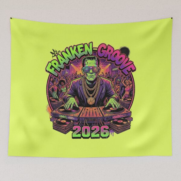 Item preview, Franken-Groove DJ Turntables - Retro EDM Halloween Monster 2026 designed and sold by LUKOWEAR.