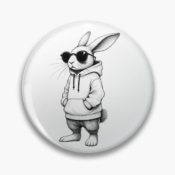Item preview, Cool Rabbit Wearing Sunglasses And Cozy Hoodie designed and sold by Moizento.