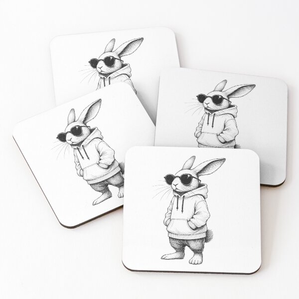 Item preview, Cool Rabbit Wearing Sunglasses And Cozy Hoodie designed and sold by Moizento.