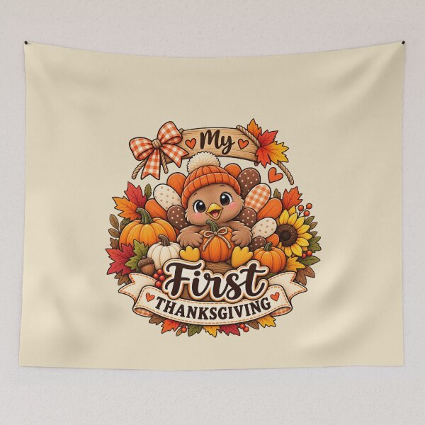 Item preview, My First Thanksgiving Baby Gift Cute Turkey Fall Style designed and sold by Corvoria.