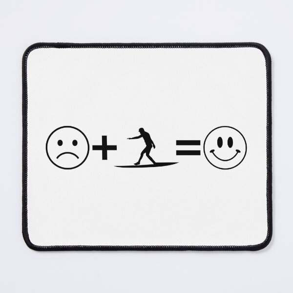 Item preview, Sad Face Plus Longboarding Equals Happy Face Funny Surf Equation designed and sold by Vision Crafted.