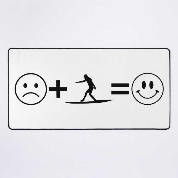 Item preview, Sad Face Plus Longboarding Equals Happy Face Funny Surf Equation designed and sold by Vision Crafted.