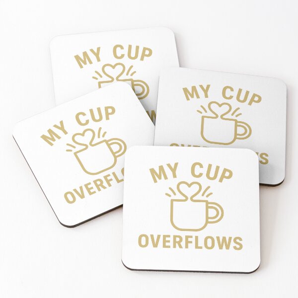 Item preview, My Cup Overflows – Psalm 23:5 Christian Minimalist Coffee Design | Faith Streetwear designed and sold by SoulThread Studio.