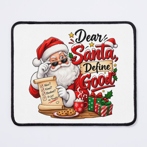 Item preview, Dear Santa Define Good – Funny Christmas Santa Naughty or Nice Holiday Design designed and sold by Fine Art California.