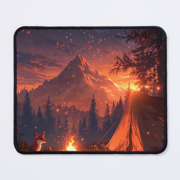 Item preview, Mountain Fox Camp Pixel Art designed and sold by NijiWorld.