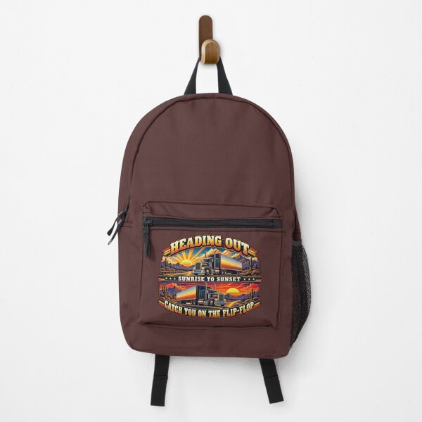 Item preview, Catch You On The Flip-Flop - Heading Out Sunrise To Sunset - Trucker Semi Truck Art designed and sold by NomadForge.