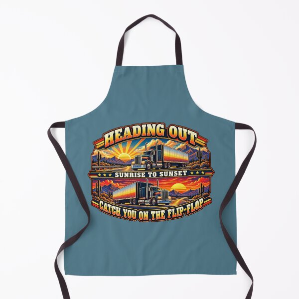 Item preview, Catch You On The Flip-Flop - Heading Out Sunrise To Sunset - Trucker Semi Truck Art designed and sold by NomadForge.