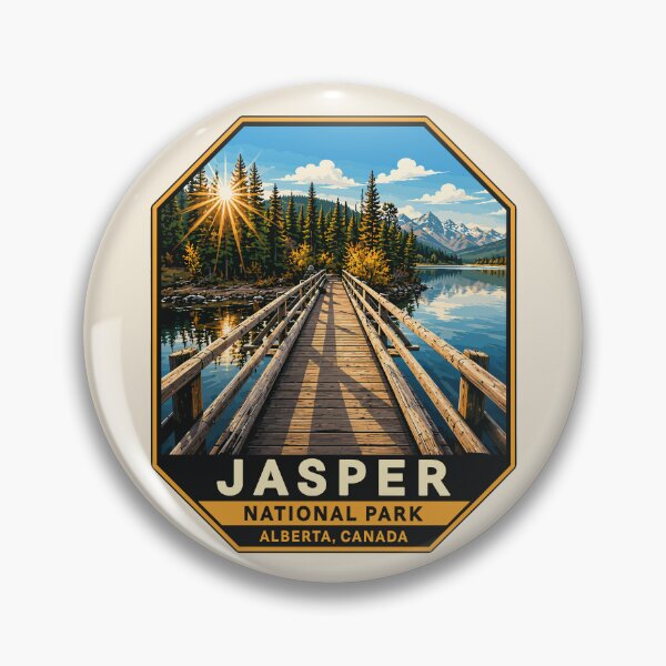 Item preview, Jasper National Park Canada – Vintage Retro Mountain Adventure designed and sold by Gideon Emmerich.