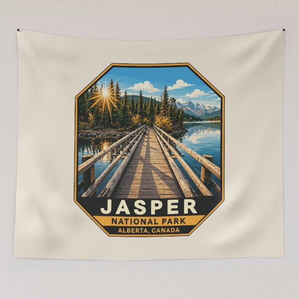 Item preview, Jasper National Park Canada – Vintage Retro Mountain Adventure designed and sold by Gideon Emmerich.