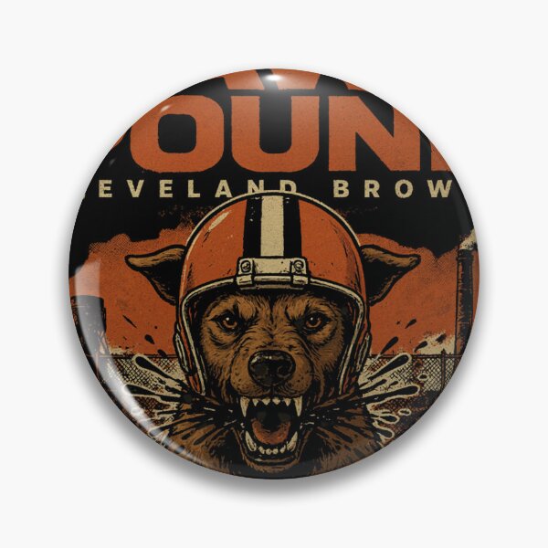 Item preview, Dawg Pound Cleveland Football Industrial Dog Mascot Retro designed and sold by Pandora´s Box.