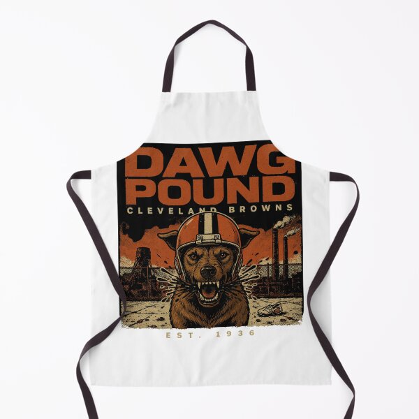 Item preview, Dawg Pound Cleveland Football Industrial Dog Mascot Retro designed and sold by Pandora´s Box.