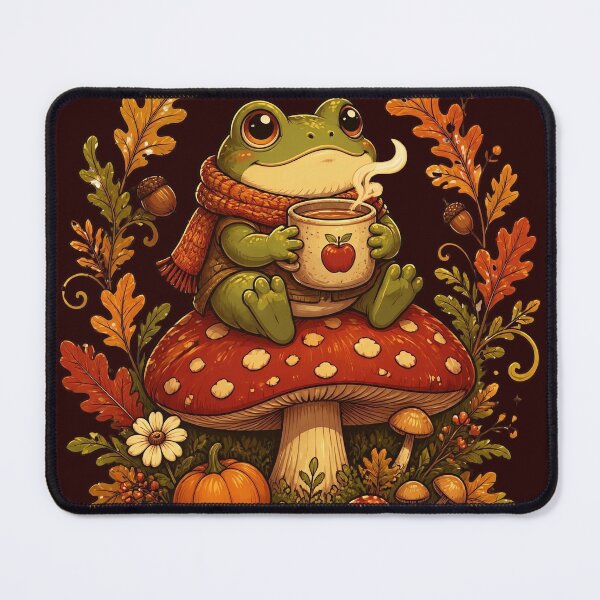 Item preview, Cozy Frog and Mushroom Fall Retreat designed and sold by Fun2Fentastic.