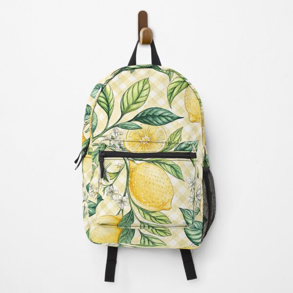 Item preview, Vintage Lemon Branch Gingham Pattern designed and sold by Storybook Botanica.