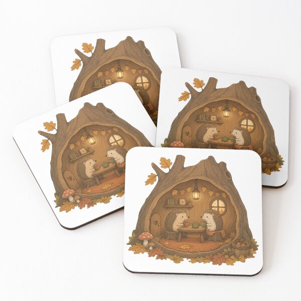 Item preview, Cozy Fall Hedgehog Tea Time designed and sold by Lt999.