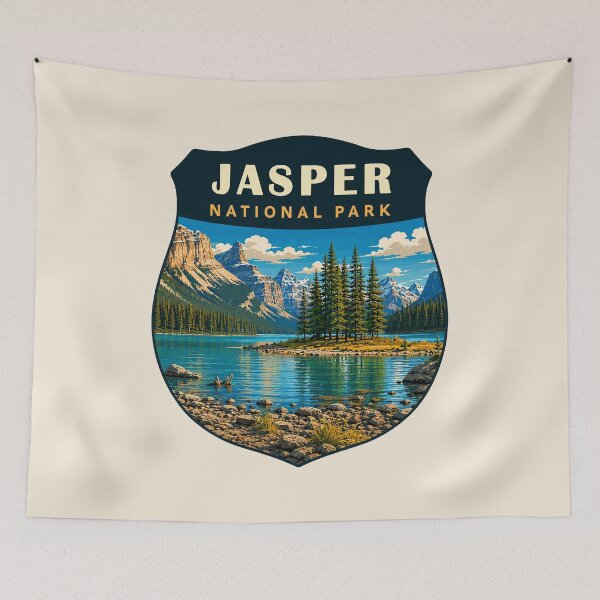 Item preview, Jasper National Park Canada – Vintage Retro Mountain Adventure designed and sold by Gideon Emmerich.