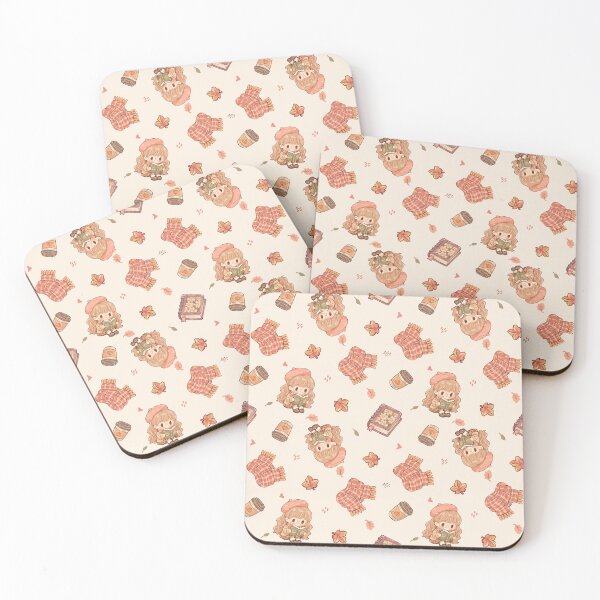 Item preview, Autumn Girl, Reading Repeating Pattern designed and sold by OrangeTailDesigns.