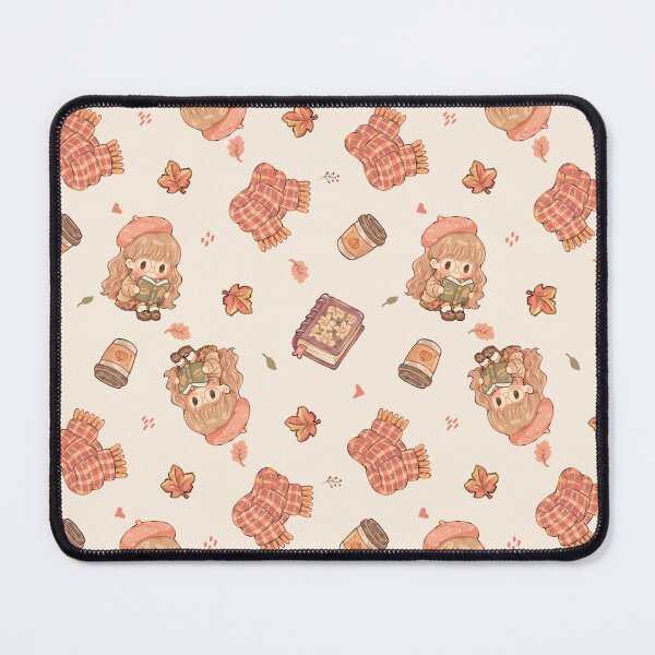 Item preview, Autumn Girl, Reading Repeating Pattern designed and sold by OrangeTailDesigns.