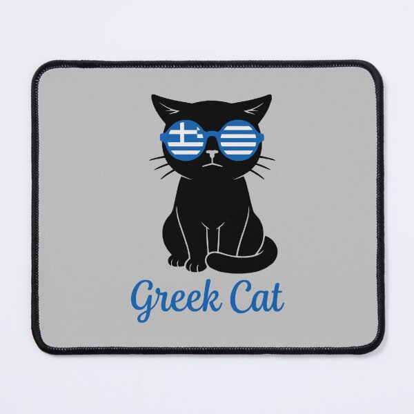 Item preview, Greek Flag Sunglasses Black Cat Souvenir designed and sold by MavtM.