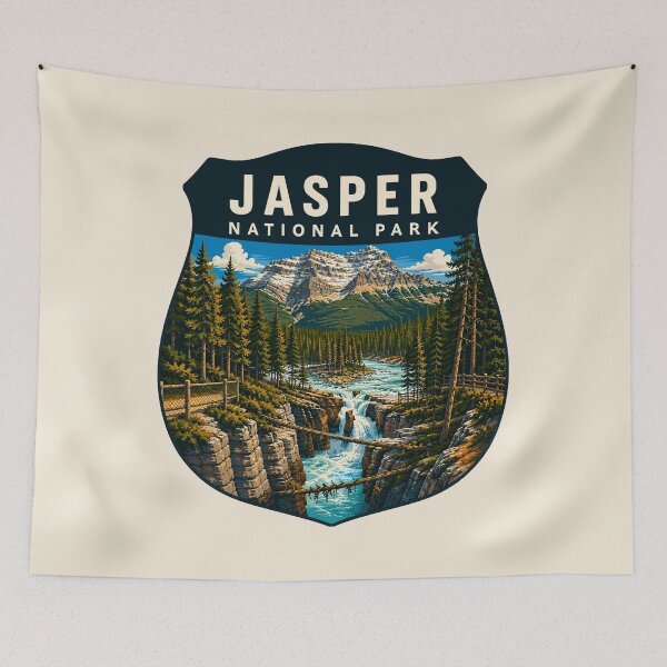 Item preview, Jasper National Park Canada – Vintage Retro Mountain Adventure designed and sold by Gideon Emmerich.