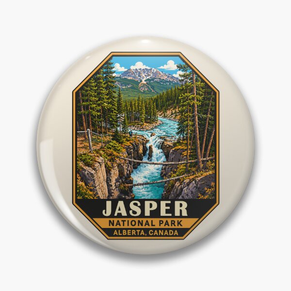 Item preview, Jasper National Park Canada – Vintage Retro Mountain Adventure designed and sold by Gideon Emmerich.