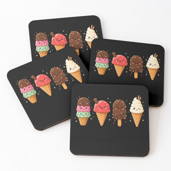 Item preview, Cute Kawaii Ice Cream Treats Cartoon Summer Dessert designed and sold by Moizento.