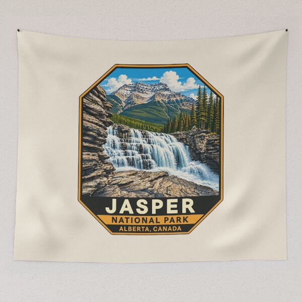Item preview, Jasper National Park Canada – Vintage Retro Mountain Adventure designed and sold by Gideon Emmerich.