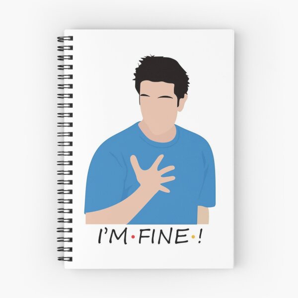 Item preview, Funny Ross Im Fine Friends Bathroom Living Bedroom House Home Art Gift Original Custom Love Couples Poster Wall Art Tee Design designed and sold by Cool Robot Bro..