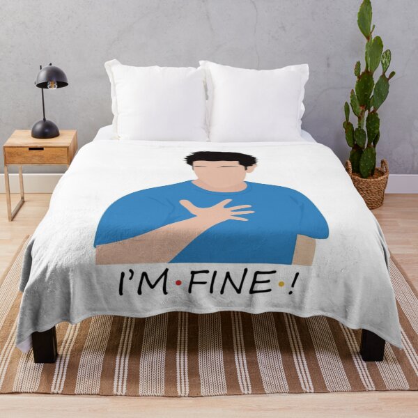 Item preview, Funny Ross Im Fine Friends Bathroom Living Bedroom House Home Art Gift Original Custom Love Couples Poster Wall Art Tee Design designed and sold by Cool Robot Bro..