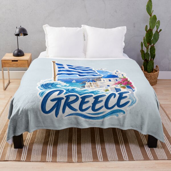 Item preview, Greece Travel – Blue & White Mediterranean designed and sold by Sasas Design.